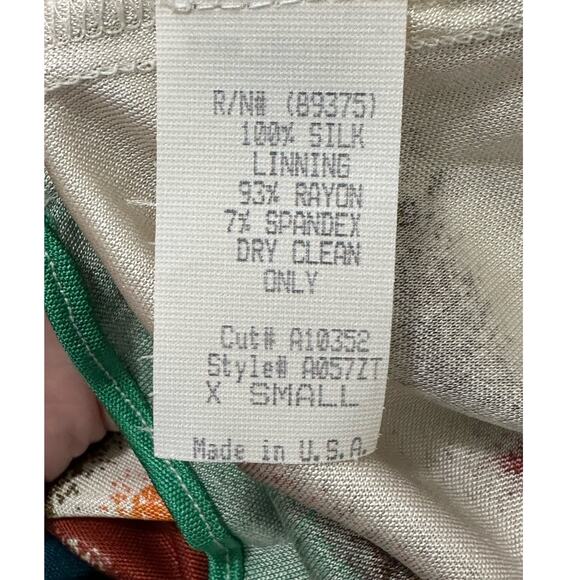 Sky vibrant colors silk 3/4 sleeves boho top size XS - Picture 4 of 14